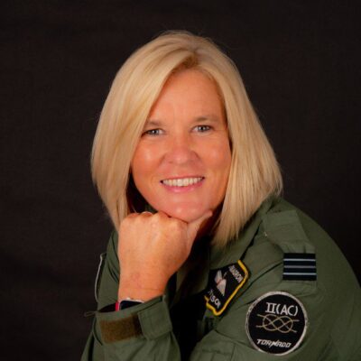 Former fighter pilot Mandy Hickson