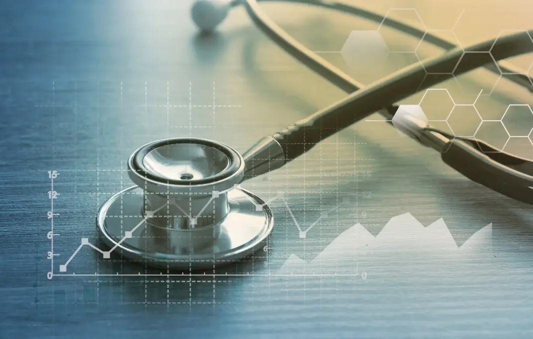 Chart overlaying stethoscope